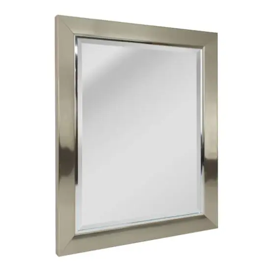 Head West 29" Brushed Nickel Framed Vanity Mirror {1}