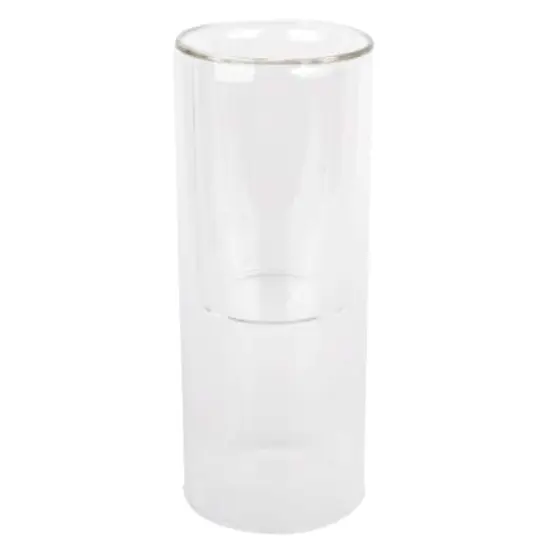 8" Clear Glass Dual Cylinder Candle Holder by Ashland&reg; {1}