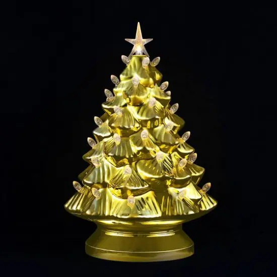 Mr. Christmas 14" Gold Shatterproof Nostalgic Tree {5}