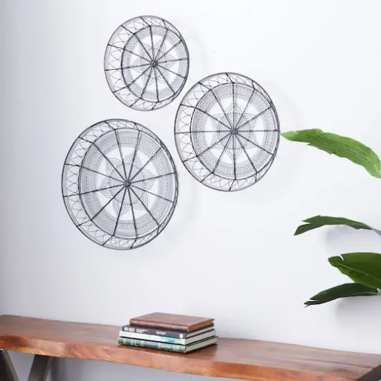 Black Eclectic Wall D&eacute;cor Set 21", 18" & 15" {8}