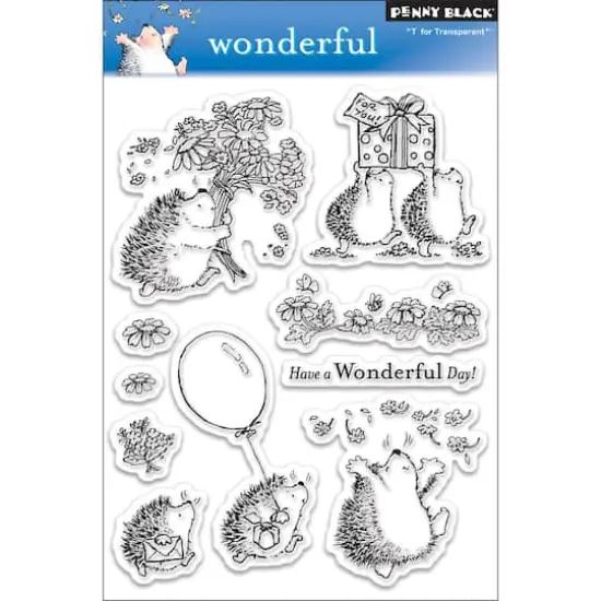 Penny Black Wonderful Day Hedgehog Clear Stamps {1}