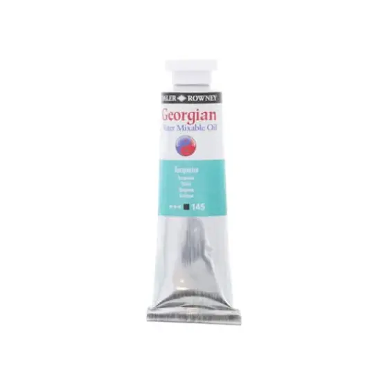 Daler-Rowney&reg; Georgian Water Mixable Oil Paint, 37mL 145 Turquoise {1}
