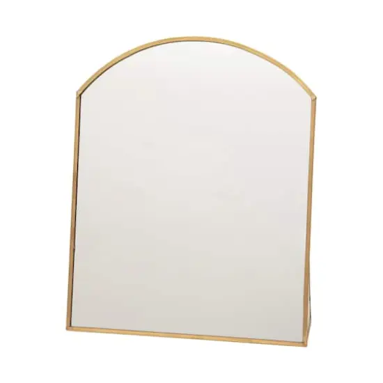 Hello Honey® 10'' Brass Finished Metal Framed Standing Mirror {6}