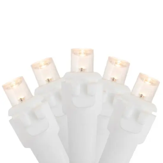 100ct. LED Wide Angle Christmas String Lights with White Wire Warm White {7}