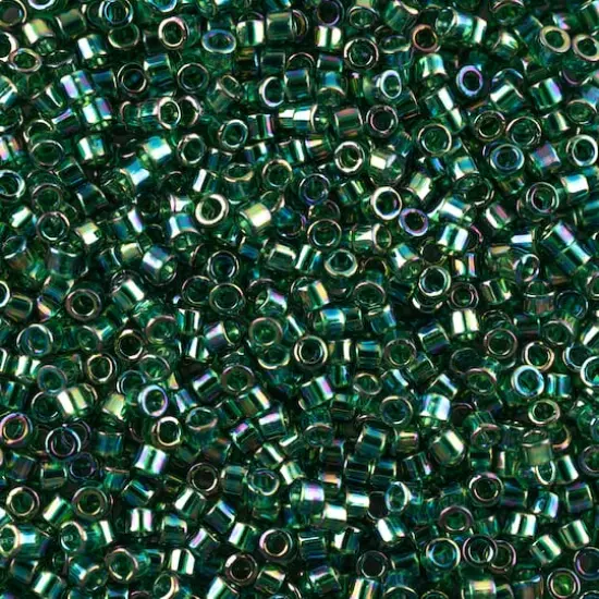 John Bead 11/0 Miyuki Delica Glass Seed Beads, 5g Dark Green AB {1}