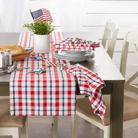 DII&reg; 72" American Plaid Table Runner {6}