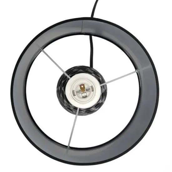 Simple Designs Sculpted Ceramic Table Lamp Black {11}