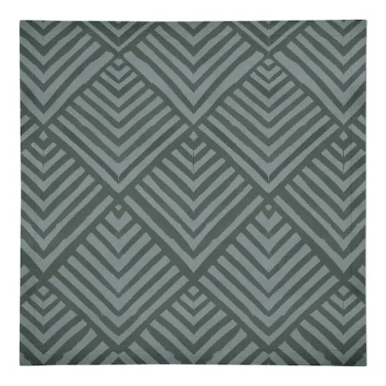 Watercolor Diamond Cotton Twill Napkin Emerald {1}