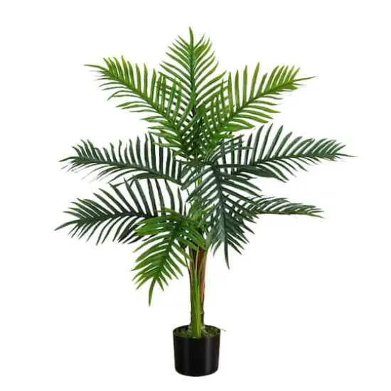 3ft. UV Resistant Artificial Double Robellini Palm Tree (Indoor/Outdoor) {1}