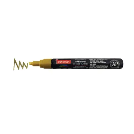 Chisel Tip Multi-Surface Premium Paint Pen by Craft Smart&reg; Gold {4}