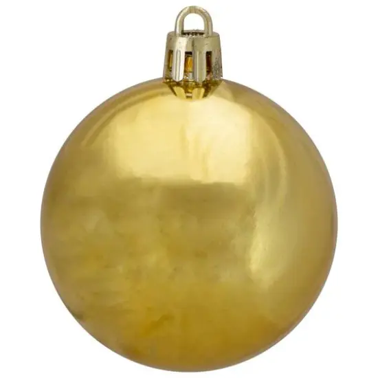 60ct. 2.5" Vegas Gold Shatterproof Shiny Christmas Ball Ornaments {4}