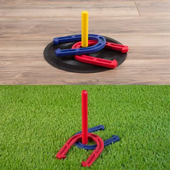 Toy Time Rubber Horseshoes Game Set {4}