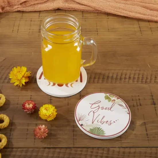 Kate Aspen&reg; Boho Ceramic Coasters with Holder, 6ct. {4}