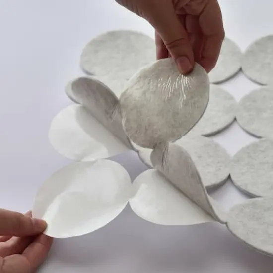 RoomMates White Modern Circles Acoustical Peel & Stick Tiles {5}