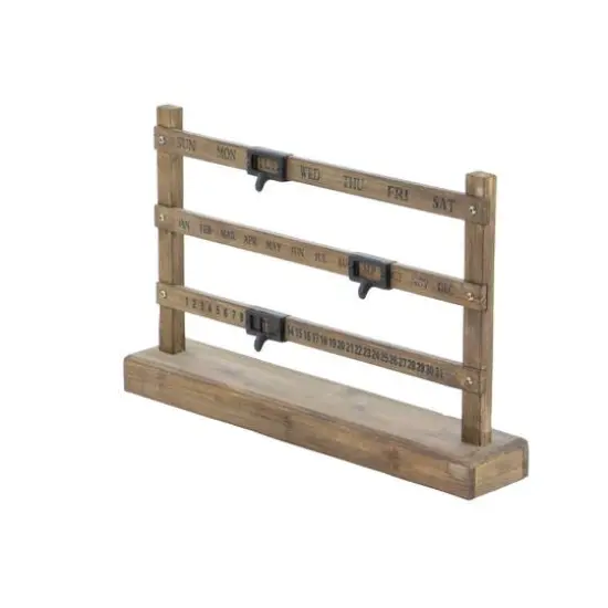 Brown Wood Farmhouse Wall Calendar, 14" x 22" x 4" {6}