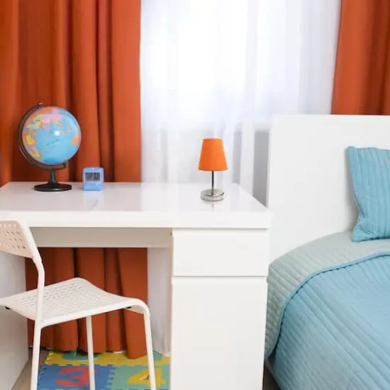 Creekwood Home Nauru 10.5" Sand Nickel Petite Metal Stick Table Lamp Orange {7}