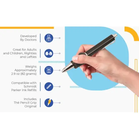 The Pencil Grip Black Heavyweight Ball Pen with The Pencil Grip {3}