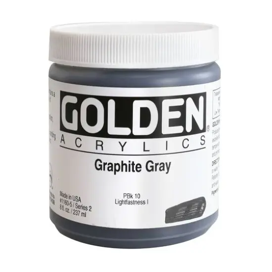 Golden&reg; Heavy Body Acrylic Paint, 8oz. Graphite Gray {1}