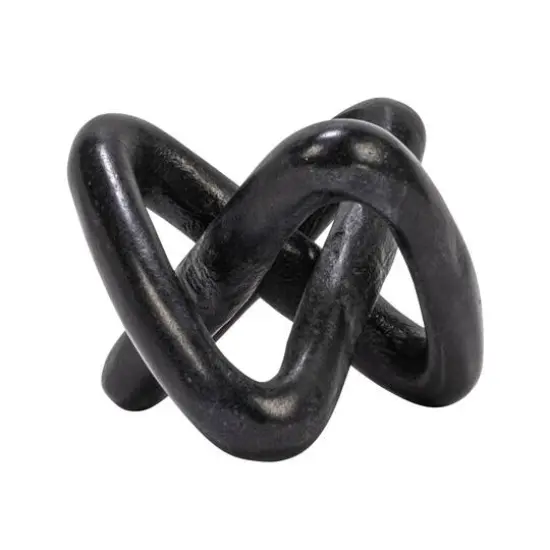 Hello Honey&reg; 3.5" Black Modern Decorative Marble Link Knot {7}