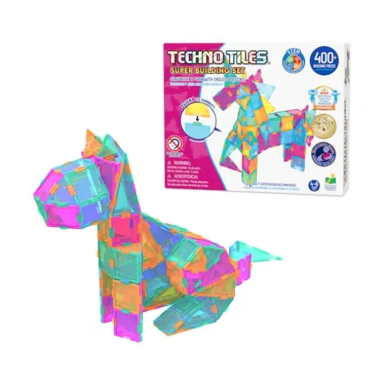 Techno Tiles - Super Building Set: Pastel Colors: 400+ Pcs {4}