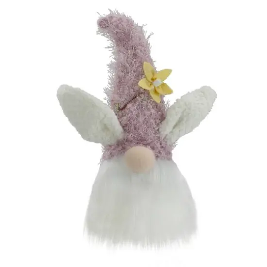 12" Purple & White Easter Bunny Gnome Head Figure {1}