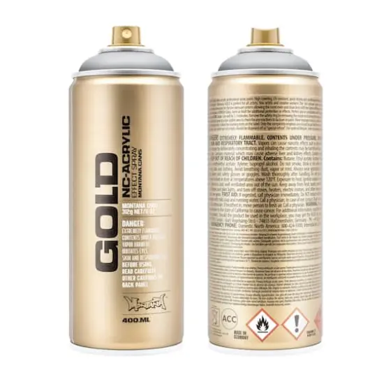 Montana&trade; Gold Acrylic Professional Spray Paint M1100 Silver Matte {1}