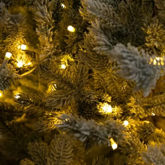 7.5ft. Pre-Lit Flocked California Spruce Artificial Christmas Tree, Color-Changing LED Lights {11}