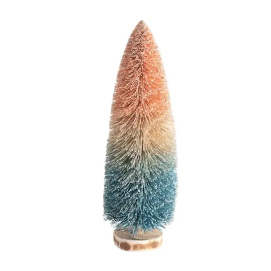 Hello Honey&reg; 14.5" Pink-to-Blue Ombre Sisal Bottle Brush Tree with Wood Base {1}