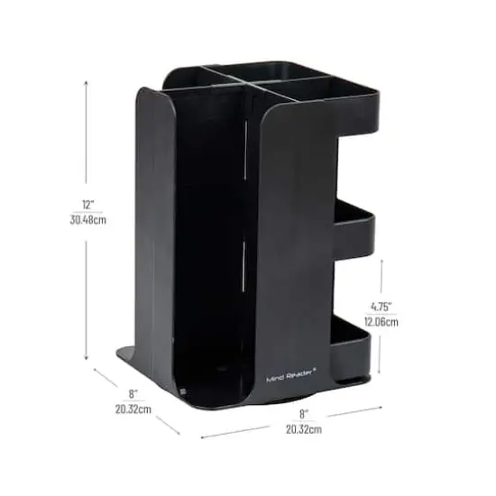 Mind Reader Anchor Collection 8-Compartment Black Carousel Countertop Organizer {4}