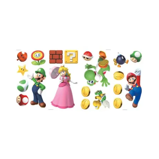 RoomMates Super Mario Brothers Peel & Stick Wall Decals {1}