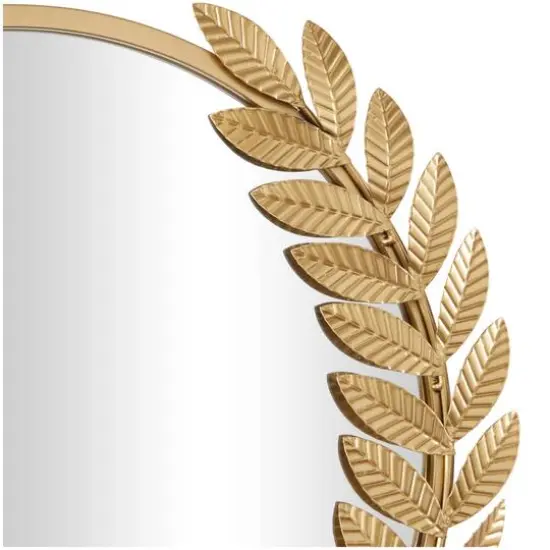CosmoLiving by Cosmopolitan Gold Metal Leaf Wall Mirror 23" x 2" x 23" {4}