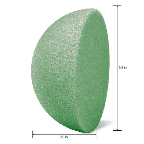 FloraCraft&reg; FloraFōM&reg; Green Half Ball Foam, 2.8" x 5.8" {4}