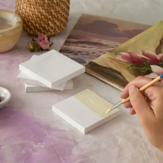 3" x 3"&nbsp;Mini Canvas 4ct. by Artist's Loft&trade; Necessities&trade; White {4}