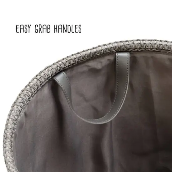 Honey Can Do Gray Flexible Laundry Basket Set {12}