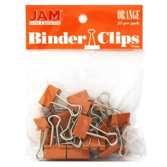JAM Paper Desk Essentials Paper Clips & Binder Clips Kit Orange {5}