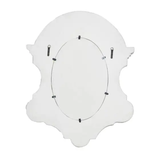 White Vintage Fiberglass Wall Mirror {5}
