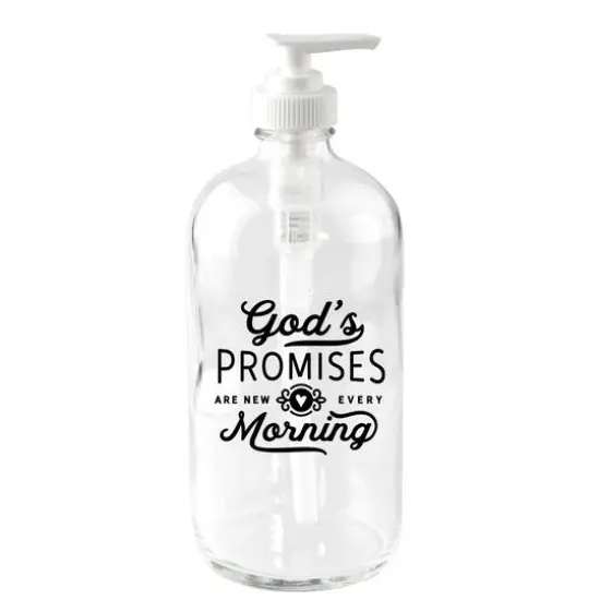 16oz. God's Promises Glass Soap Dispenser {1}