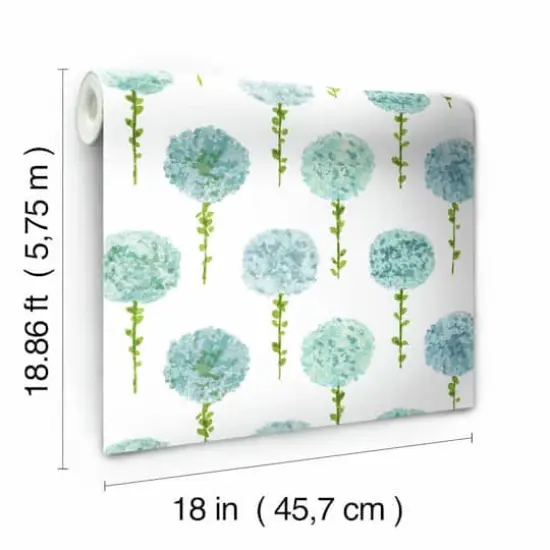 RoomMates Mum Floral Peel & Stick Wallpaper Blue {8}