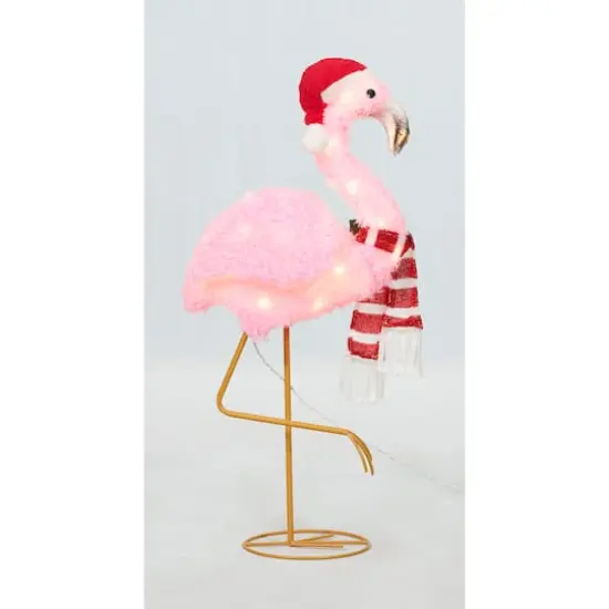 2.5ft. Plush Flamingo Sculpture {4}