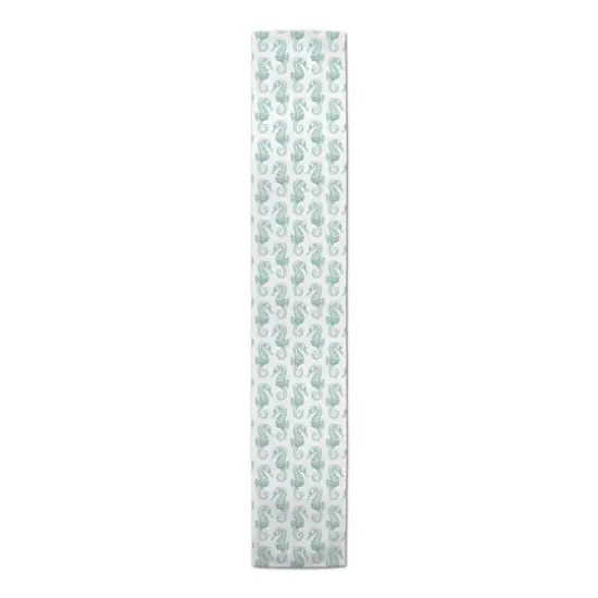 Seahorses Outdoor Table Runner Teal {1}