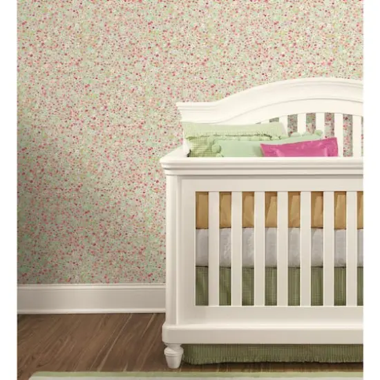 RoomMates Petite Floral Peel & Stick Wallpaper Green and Pink {6}