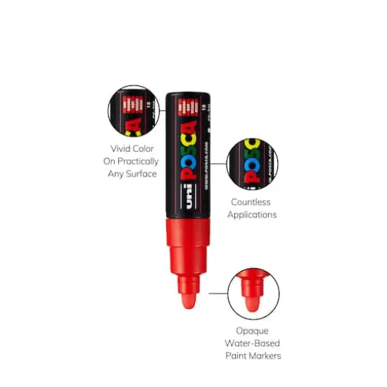uni® POSCA® PC-7M Bullet Marker Red {5}