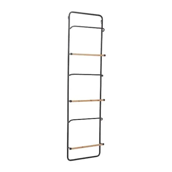 Black Metal Wall Mounted 6 Rack Magazine Holder {3}