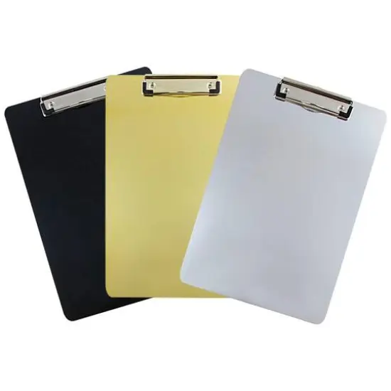 JAM Paper Assorted Letter Size Metallic Color Aluminum Clipboards, 3ct. {1}