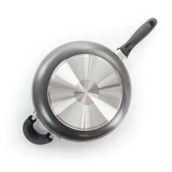 Oster Clairborne 10.25" Charcoal Gray Aluminum Saut&eacute; Pan with Lid {3}