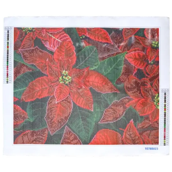 16" x 20" Poinsettia Diamond Art Kit by Make Market&reg; {3}