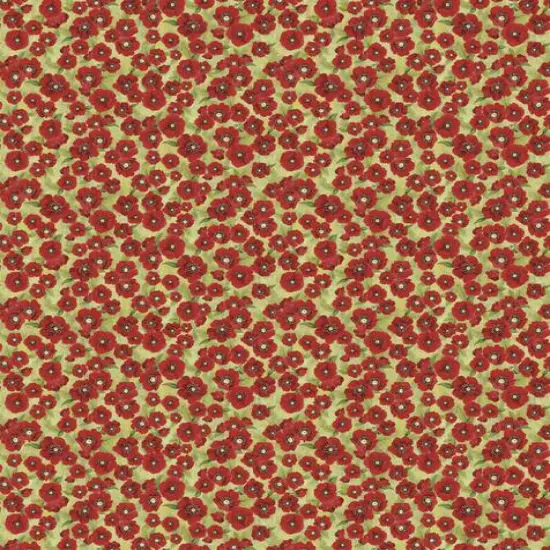 Susan Winget Packed Poppy Cotton Fabric {3}