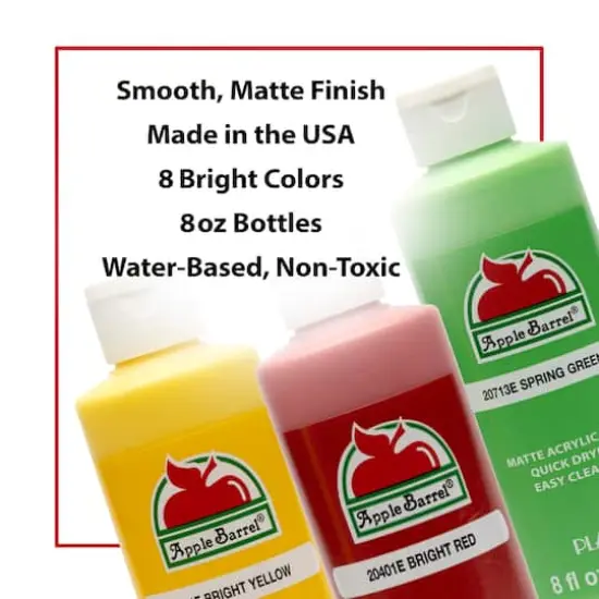 Apple Barrel&reg; Matte Acrylic Craft Paint 8 Color Set {4}