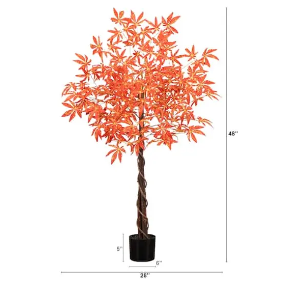 4ft. Autumn Vibrant Maple Artificial Fall Tree {5}