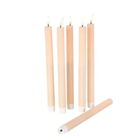 11" Flameless Wax Candles with Remote Control, 6ct. Pink {3}